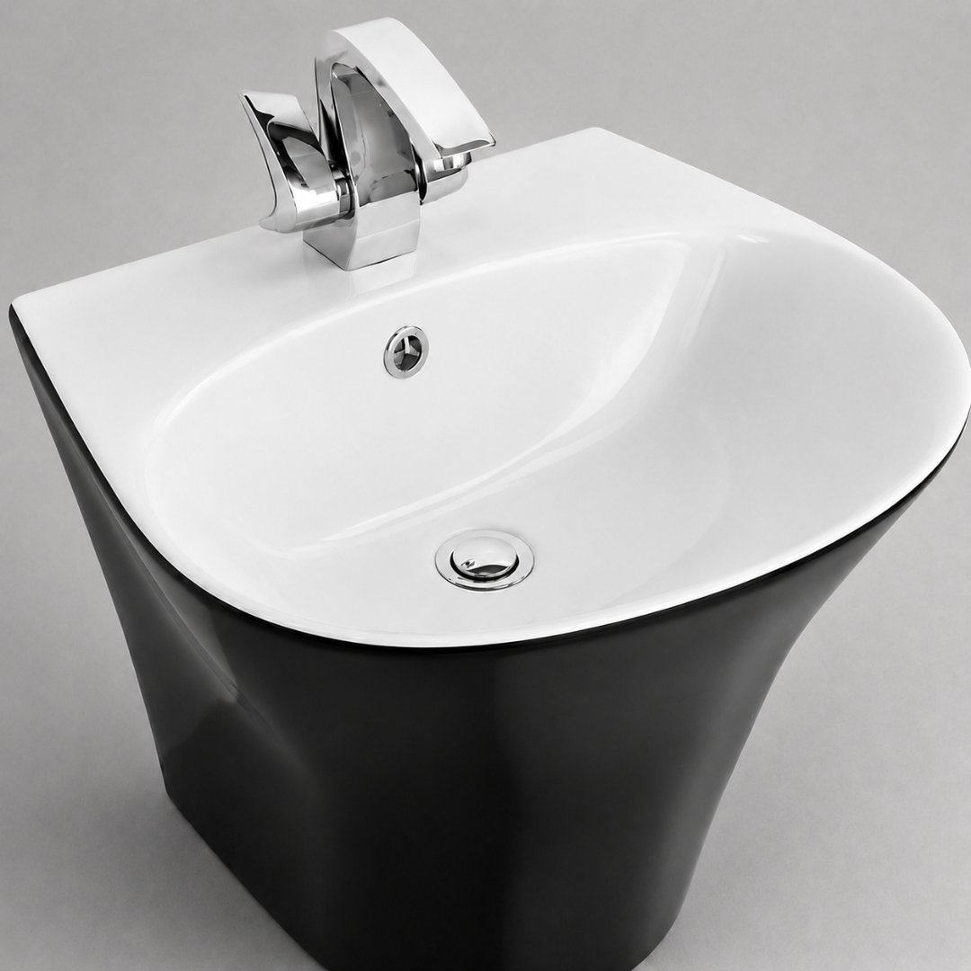 Candy Black One Piece Basin Wash Basin - My Home Studio